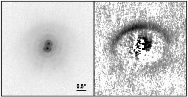 3.8 micron image of the GG Tau circumbinary disk, taken with the Keck AO system